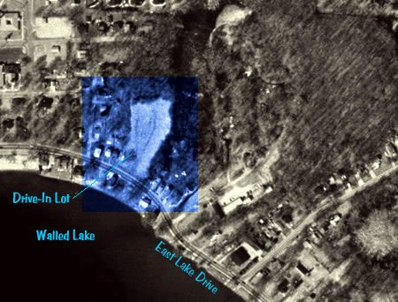 Walled Lake Drive-In Theatre - Aerial Photo (newer photo)